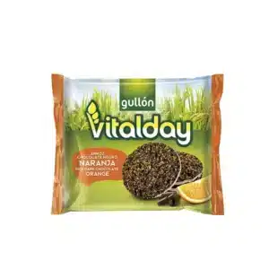 Tortitas Gullón Vitalday chocolate negro y naranja
