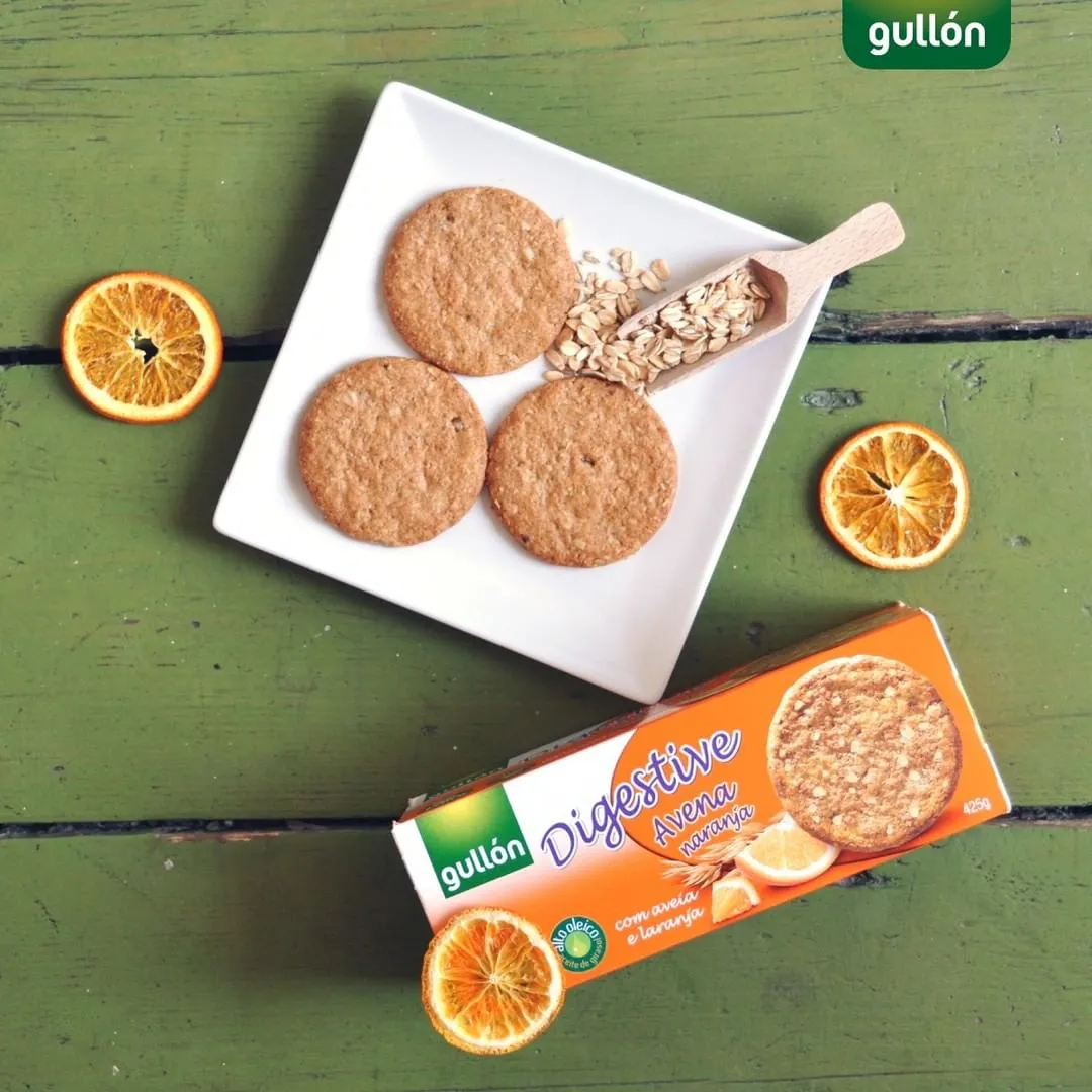 Galletas Digestive Gullón avena naranja .