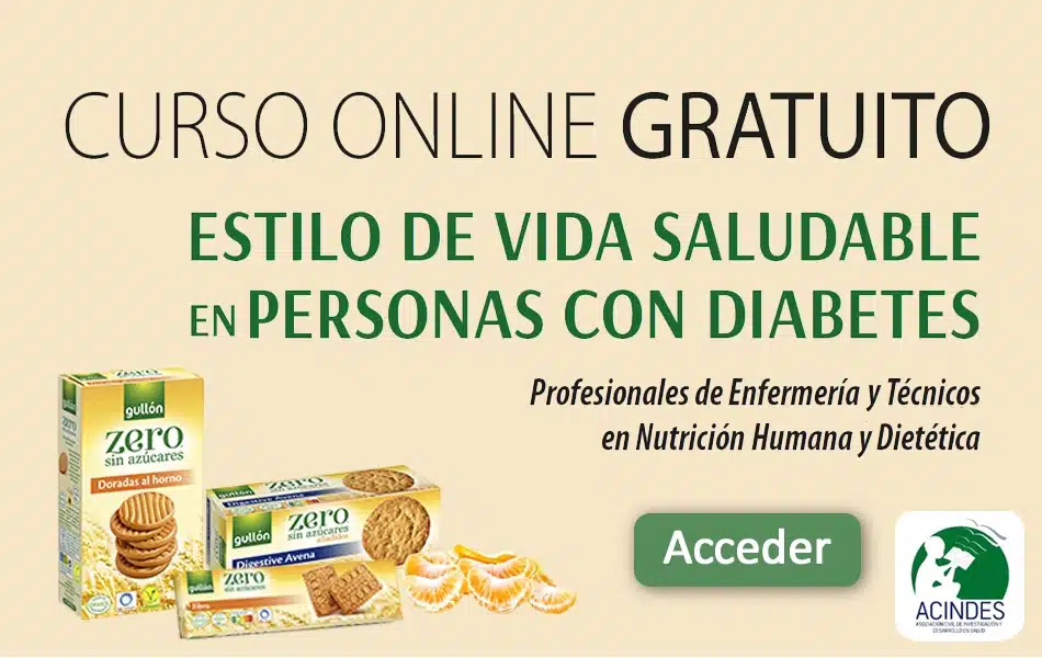 Banner Curso Gratuito Acindes estilo de vida saludable Gullon Enfermeras