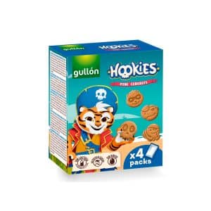 Packs individuales de Galletas Hookies para niños sin gluten, lactosa, ni huevo, ni frutos secos