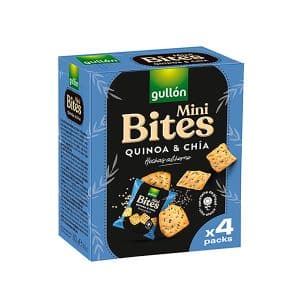 Packs individuales de galletas saladas Mini Bites de quinoa y chía