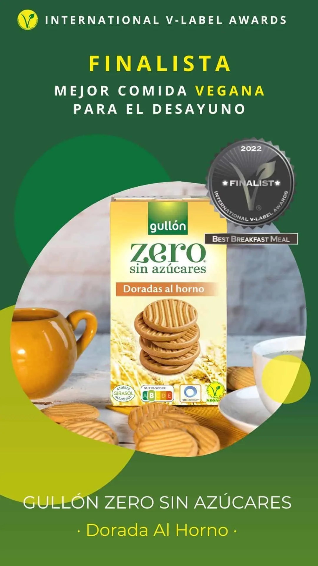 Zero Doradas al Horno de Gullón, finalista en los Premios V-Label 2022