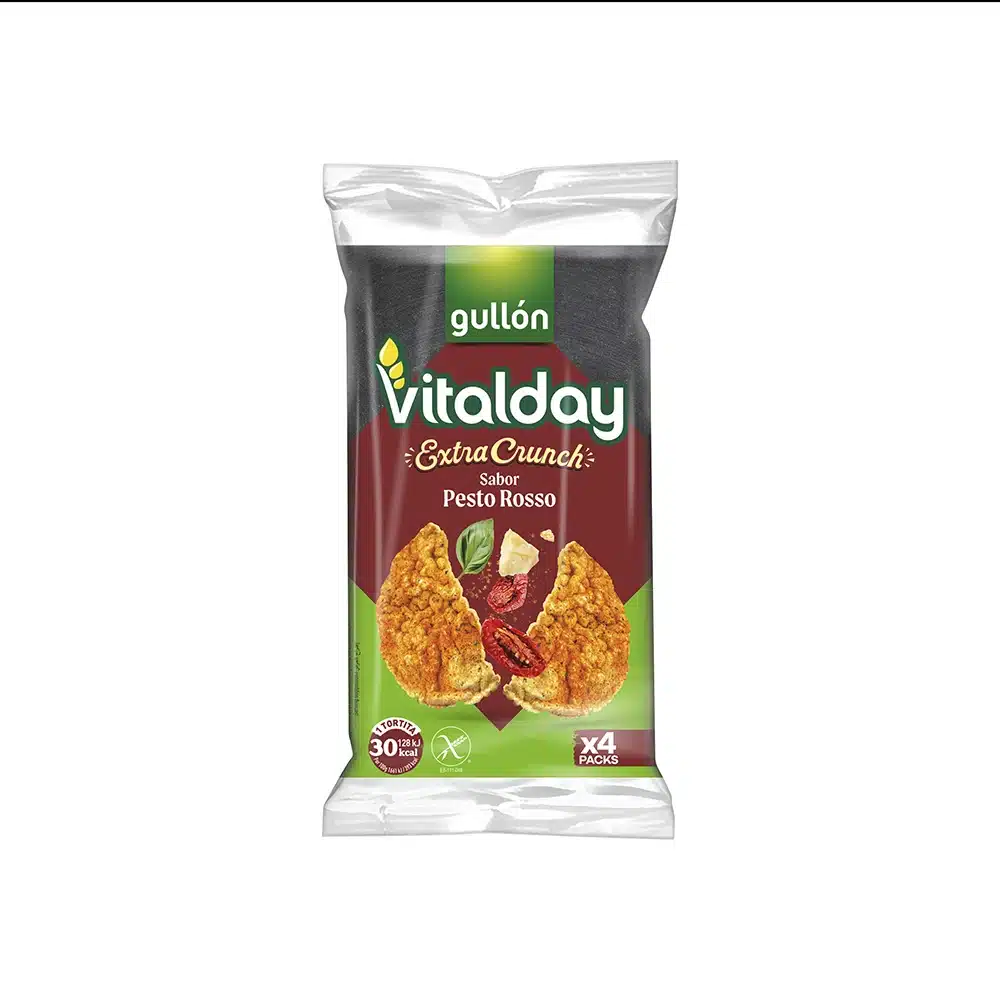 Tortitas_gullon_vitalday_pesto_rosso_pack4 Tortitas Gullón Vitalday Pesto Rosso