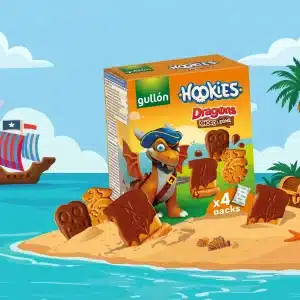Galletas Gullon Infantiles Hookies Dragons Chocolate con leche