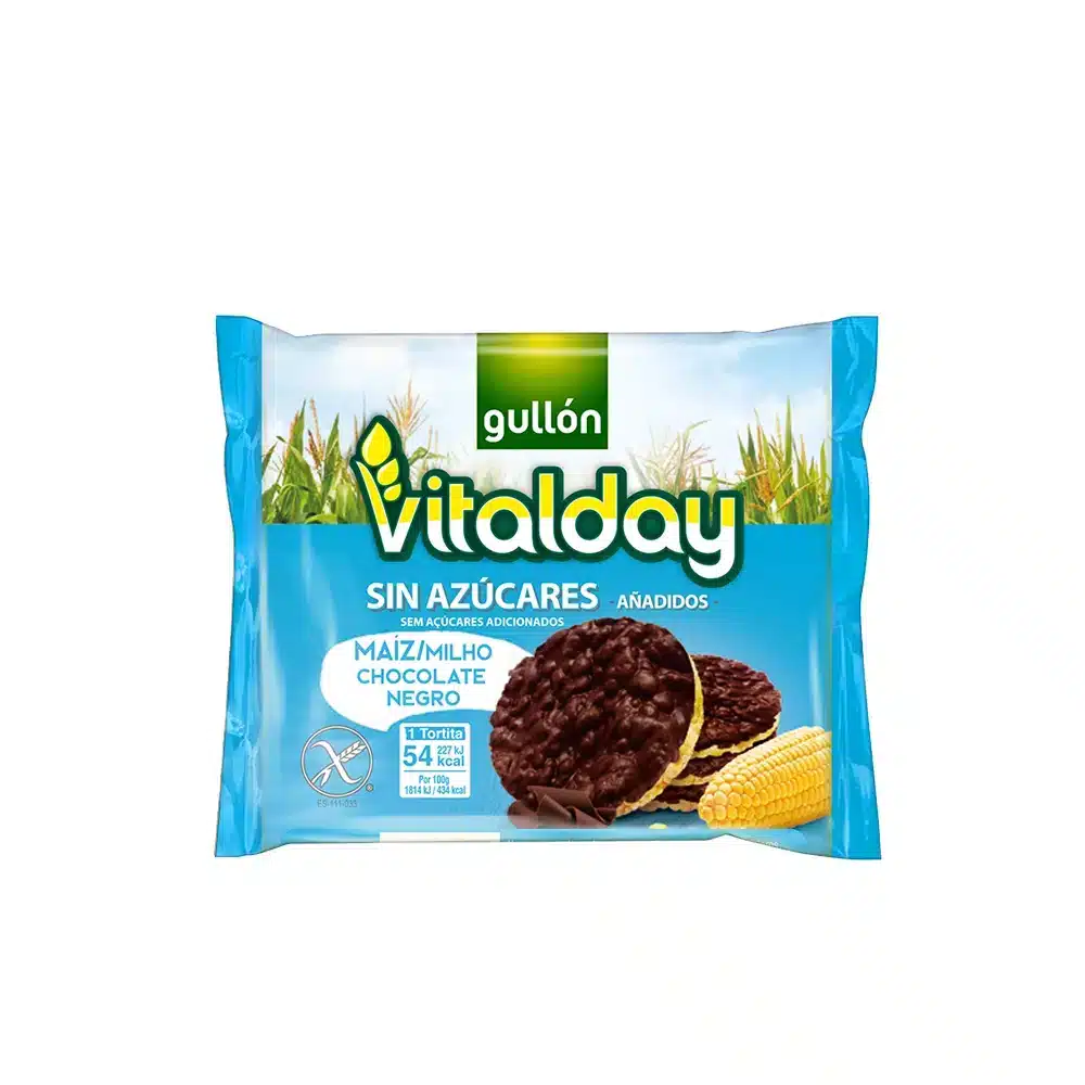 Paquete de Tortitas Maíz con Chocolate Negro Sin Gluten Vitalday